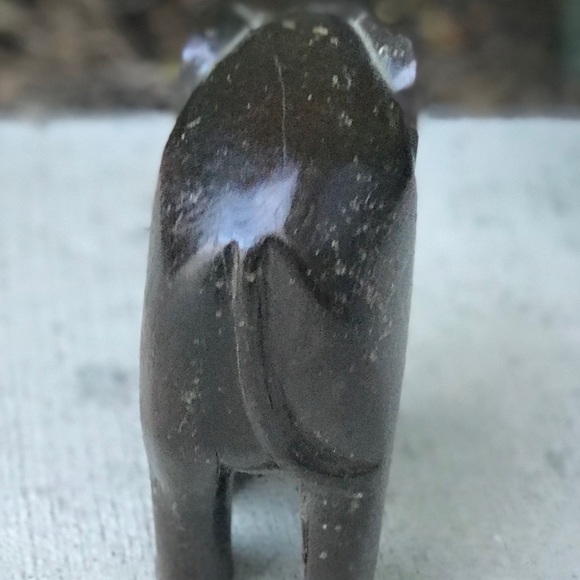 African Carved Wooden Elephant - Picture 4 of 4